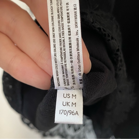 NWT Intimately Free People Premonitions Black Lace Asymmetric Bodycon Slip Dress - Picture 13 of 16